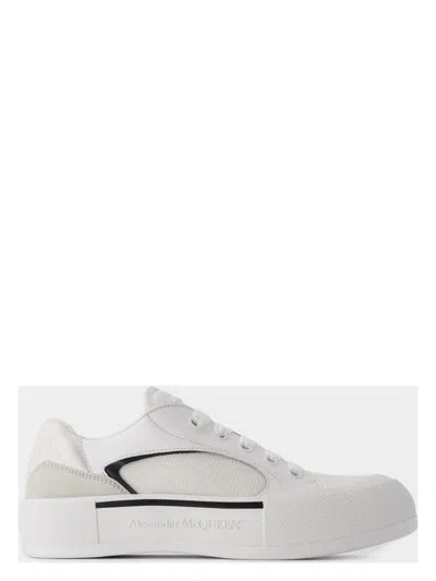 Alexander Mcqueen Women's Canvas And Leather Plimsoll Sneakers