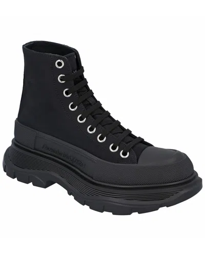Pre-owned Alexander Mcqueen Women's Canvas Tread Slick Boot (authentic Pre-loved)