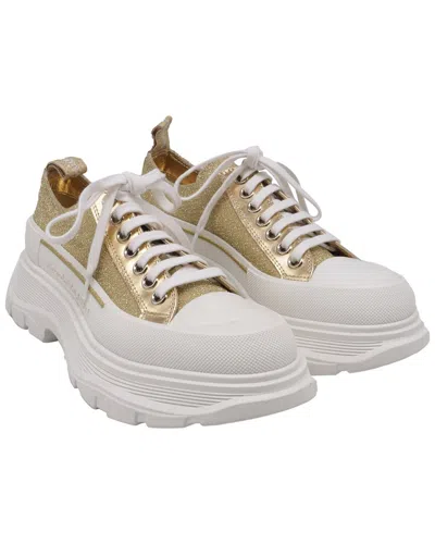 Pre-owned Alexander Mcqueen Women's Canvas Tread Slick Sneaker (authentic Pre-loved)