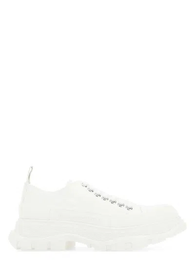 ALEXANDER MCQUEEN WOMEN'S CANVAS TREAD SLICK SNEAKERS