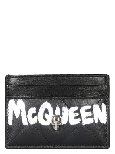 ALEXANDER MCQUEEN WOMEN'S CARD HOLDER SKULL