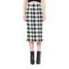Alexander Mcqueen Women's Check Tweed Skirt In Blue
