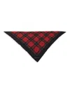Alexander Mcqueen Tartan Check Quilted Silk Scarf In Orange
