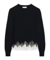 Alexander Mcqueen Cobweb Lace Jumper In Black