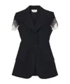 Alexander Mcqueen Alexander Mc Queen Sleeveless Jacket In Black/ivory Spider Web Lace In Black