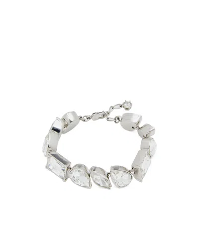 Alexander Mcqueen Women's Cocktail Bracelet In Silver/clear In White