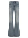 Alexander Mcqueen Flared High-waisted Jeans With Vintage Appeal In Blue