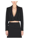 Alexander Mcqueen Cropped Tailored Jacket In Black