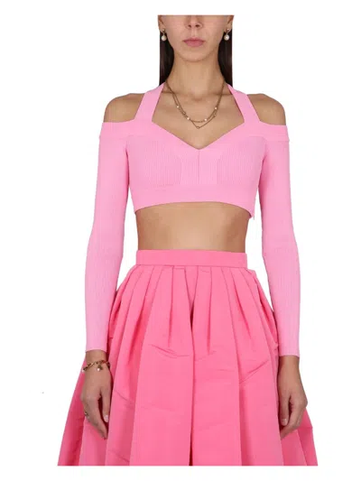 ALEXANDER MCQUEEN WOMEN'S CROPPED SHIRT