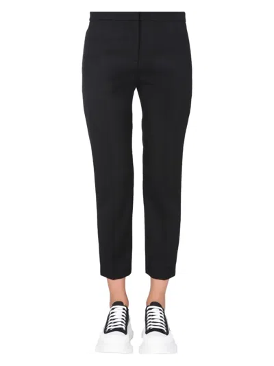 ALEXANDER MCQUEEN WOMEN'S CROPPED STRAIGHT TROUSERS