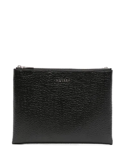 Alexander Mcqueen Women's Cross-bar Zip Pouch In Black