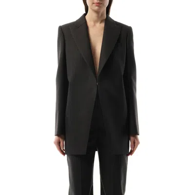 Alexander Mcqueen Women's Cut Away Long Jacket In Grey