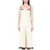 Alexander Mcqueen Women's Denim Bust Midi Dress In Ecru