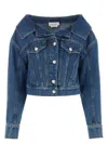 Alexander Mcqueen Stonewashed Denim Crop Jacket