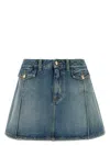 Alexander Mcqueen Mcqueen Women Denim Mini Skirt
