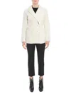 Alexander Mcqueen Double Breasted Coat In White