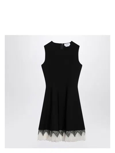 Alexander Mcqueen Women's Dress With Black/ivory Spiderweb Lace | Size Xs | 833963q1bd2