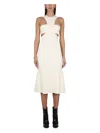 Alexander Mcqueen Women's Dress With Harness In Ivory