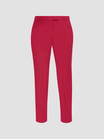 Alexander Mcqueen Women's Elongated Wool-mohair-blend Cigarette Pants In White