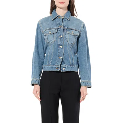 Alexander Mcqueen Women's Emb Denim Jacket In Vintage