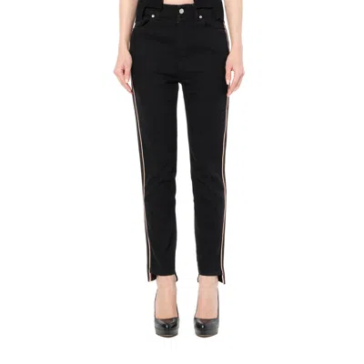 Alexander Mcqueen Women's Emb Denim Jeans In Black