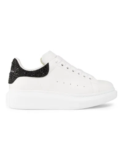 Alexander Mcqueen Womens White/navy Runway Leather And Suede Platform Trainers Eur 41 / 8 Uk In Multicolor