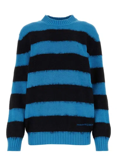 ALEXANDER MCQUEEN WOMEN'S EMBROIDERED COTTON BLEND SWEATER