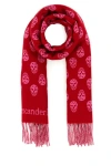 Alexander Mcqueen Reversible Skull-jacquard Wool Scarf In Multicolor