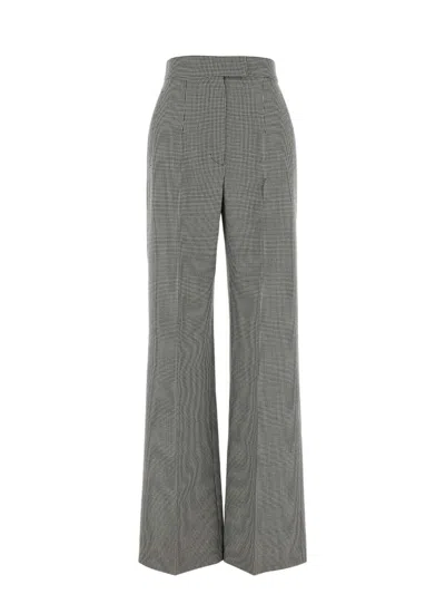 Alexander Mcqueen Women's Embroidered Wool Wide-leg Pant | Size It 40 | 830005qjae1 Color 1080