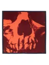 Alexander Mcqueen Silk Shawl W/ Exploded Skull In Multi