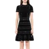 Alexander Mcqueen Women's Eyelet Mini Dress In Black