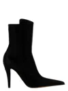 Alexander Mcqueen Birdee 105 Satin Ankle Boots In Black