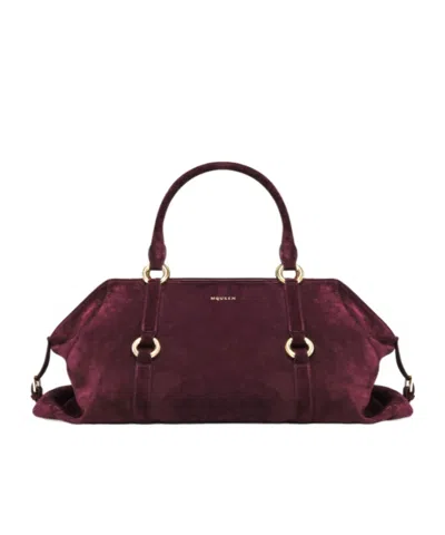 Alexander Mcqueen Women's Farringdon Bag In Oxblood In Red