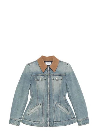 ALEXANDER MCQUEEN WOMEN'S FLARED DENIM JACKET
