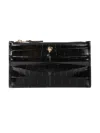 Alexander Mcqueen Flat Zip W/cc Wallet -  - Black - Leather In Black