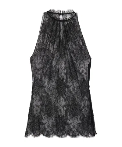 ALEXANDER MCQUEEN ALEXANDER MCQUEEN FLORAL LACE SLEEVELESS TOP
