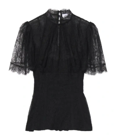 ALEXANDER MCQUEEN ALEXANDER MCQUEEN HIGH-NECK FLORAL LACE TOP