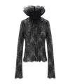 Alexander Mcqueen Lace Long-sleeve Top In Black