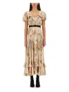 Alexander Mcqueen Alexander Mc Queen Floral Print Ruched Silk Dress