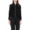 Alexander Mcqueen Women's Flower Jacquard Bomber Jacket In Black/silver