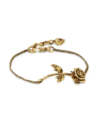 Alexander Mcqueen Women's Goldtone Dipped Rose Charm Bracelet