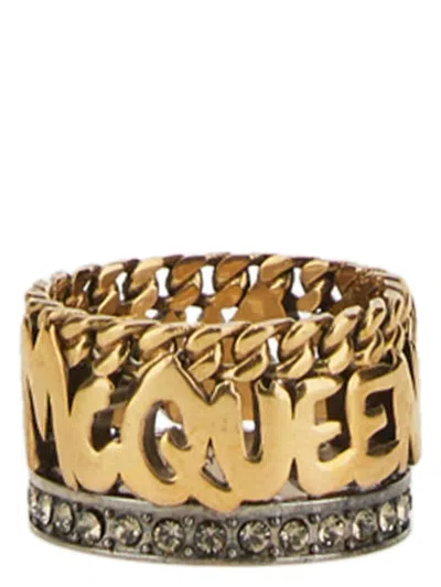 ALEXANDER MCQUEEN WOMEN'S GRAFFITI RING