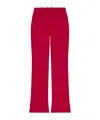 Alexander Mcqueen Women's Grain De Poudre Tailored Trousers In Crimson In Red