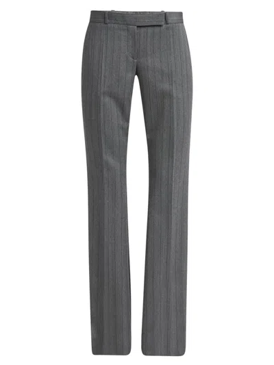 Alexander Mcqueen Mcqueen Herringbone Wool Pants In Gray