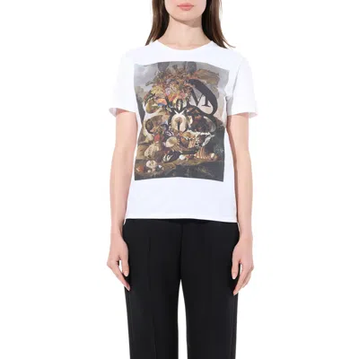 Alexander Mcqueen Women's Hidden Logo T-shirt In White