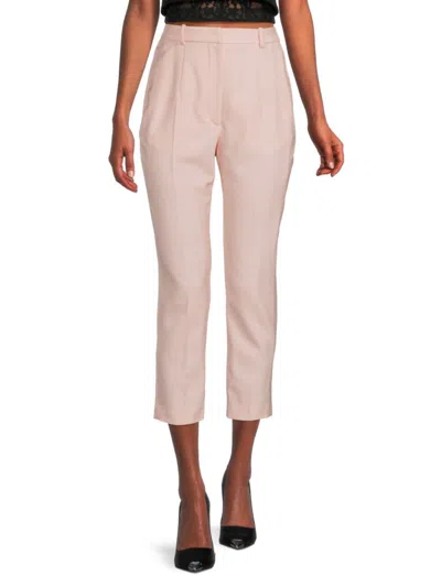 Alexander Mcqueen Mcqueen Women's High Rise Virgin Wool Cropped Pants In Tea Rose