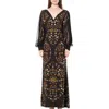 Alexander Mcqueen Women's Iv Long Sleeve Silk Dress In Black