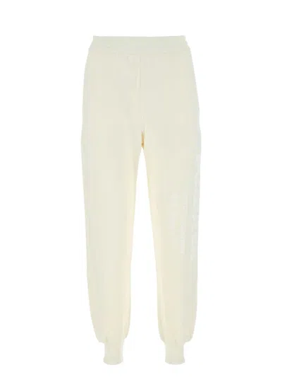 ALEXANDER MCQUEEN WOMEN'S IVORY COTTON JOGGERS