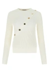 Alexander Mcqueen Women's Ivory Stretch Viscose Sweater In White
