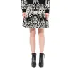 Alexander Mcqueen Women's Jacquard Mini Skirt In Black/ivory